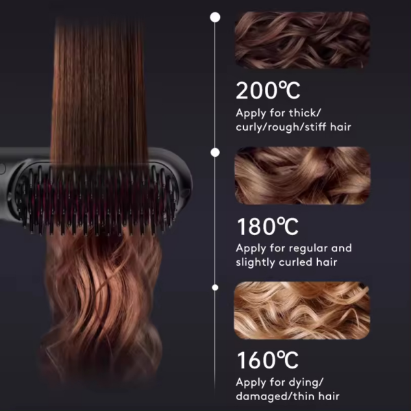 2 In 1 Wireless Hair Straightener Brush - Image 2