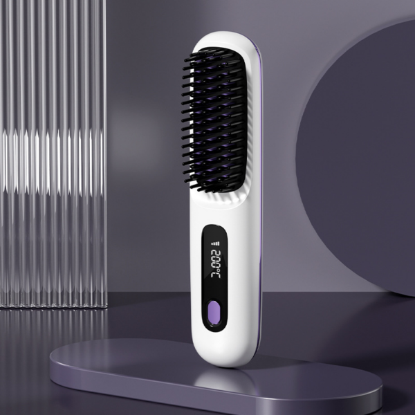 2 In 1 Wireless Hair Straightener Brush - Image 4