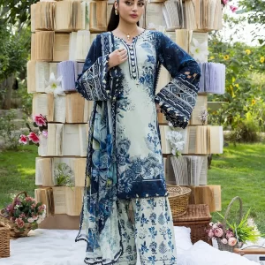 Elaf Prints with Chiffon Dupatta - Bloomstella