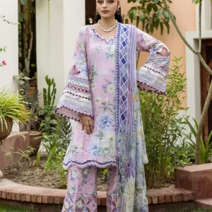 Elaf Prints with Chiffon Dupatta - WISTERIA