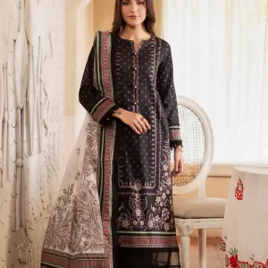 Mausummery Digital Printed Lawn Unstitched 3 Piece Suit - Onyx - MU25USS4 - Black - Summer Collection