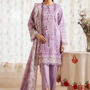 Mausummery Digital Printed Lawn Unstitched 3 Piece Suit - Amethyst - MU25USS4 - Purple - Summer Collection