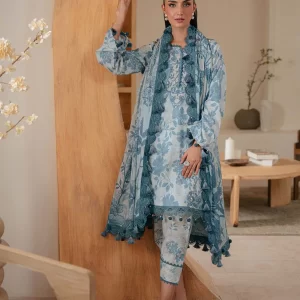 Lumea Prints 3 Piece Lawn Suite - ICE BLUE