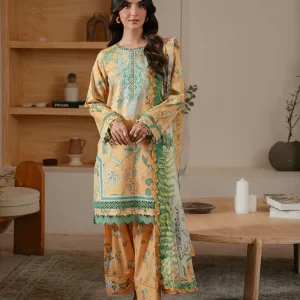 Lumea Prints 3 Piece Lawn Suite - YELLOW