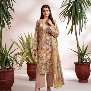 Sophia 3 Piece Digital Printed Lawn - GJ-SOP3P2501