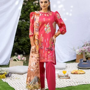 POPINN 3 PC Unstitched Lawn Suite - GJPIN2504A2