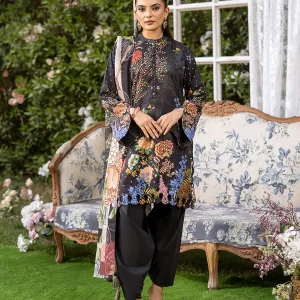 POPINN 3 PC Unstitched Lawn Suite - GJPIN2504A8