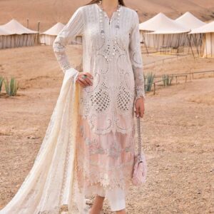 Maria.B 3 Piece Unstitched Embroidered Dobby Lawn Suit | D-2515-A