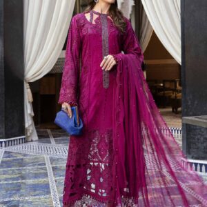 Maria.B 3 Piece Unstitched Embroidered Lawn Suit | D-2502-B