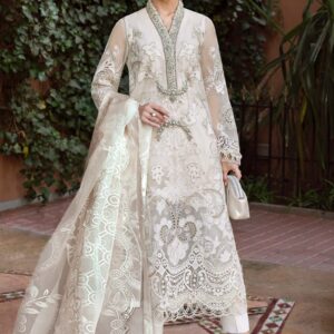 Maria.B 3 Piece Unstitched Embroidered Organza Suit | D-2506-A
