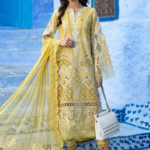 Maria.B 3 Piece Unstitched Embroidered Lawn Suit | D-2512-A