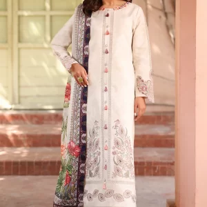 ALIZEH 3 Piece Unstitched Embroidered Printed Suit | AF-EPL-7035-KARIS