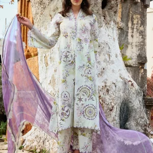 Nuray by image - 3 Piece Unstitched Printed Embroidered Suit | Spring Printkari 2025 - PKSS25-D10