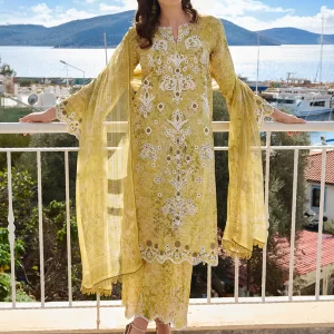 Leora by image - 3 Piece Unstitched Printed Embroidered Suit | Spring Printkari 2025 - PKSS25-D28