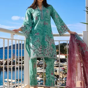 Milena by image - 3 Piece Unstitched Printed Embroidered Suit | Spring Printkari 2025 - PKSS25-D27