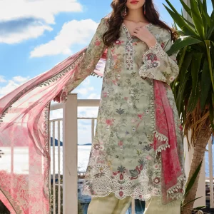 Leena by image - 3 Piece Unstitched Printed Embroidered Suit | Spring Printkari 2025 - PKSS25-D25
