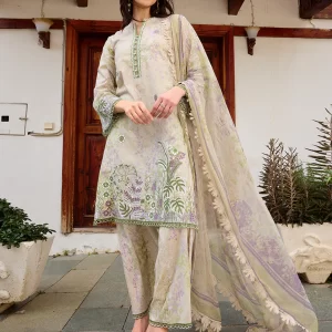 Haleh by image - 3 Piece Unstitched Printed Embroidered Suit | Spring Printkari 2025 - PKSS25-D9