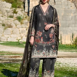 Noira by image - 3 Piece Unstitched Printed Embroidered Suit | Spring Printkari 2025 - PKSS25-D19