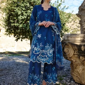 Liyana by image - 3 Piece Unstitched Printed Embroidered Suit | Spring Printkari 2025 - PKSS25-D17