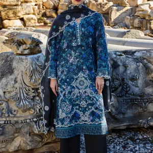 Zerina by image - 3 Piece Unstitched Printed Embroidered Suit | Spring Printkari 2025 - PKSS25-D7