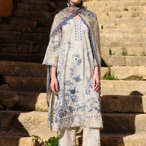 Selina by image - 3 Piece Unstitched Printed Embroidered Suit | Spring Printkari 2025 - PKSS25-D14