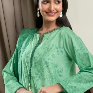 Zellbury Lawn Collection 2025 – 3-Piece Unstitched Printed Suit - WUS25X30519 Green