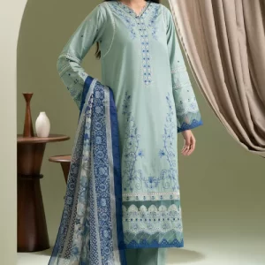 Zellbury Summer Dyed Embroidered Lawn 3 Piece - WUS25E3046