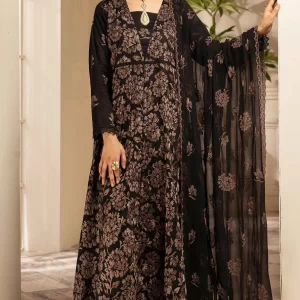 KHOOBSURAT 3-Pc Unstitched Luxurious-Embroidered Lawn with Pure Embroidered Bamberg Chiffon Dupatta