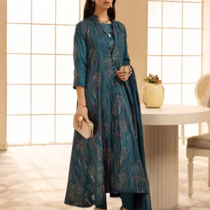 KHOOBSURAT 3-Pc Unstitched Luxurious-Embroidered Lawn with Pure Embroidered Bamberg Chiffon Dupatta