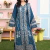 Imrozia Denim Blue Embroidered Lawn Suit