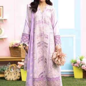 Imrozia Lilac Embroidered Lawn Suit | SL 95 HALIMA