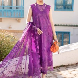 Maria. B 3 Piece Unstitched Printed Embroidered Lawn Suit | D-2402-B