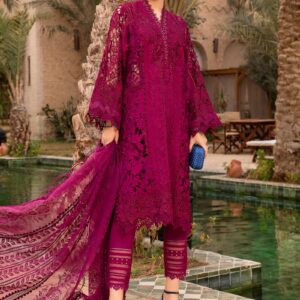 Maria. B 3 Piece Unstitched Printed Embroidered Lawn Suit | D-2409-B