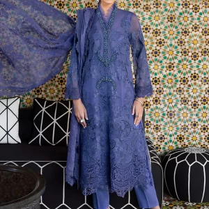 Maria. B 3 Piece Unstitched Printed Embroidered Suit | MBV25#6B