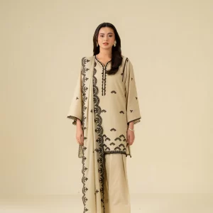 Beena By BEYOND EAST - 3 Piece Unstitched Embroidered Lawn Suit - WUE-154527