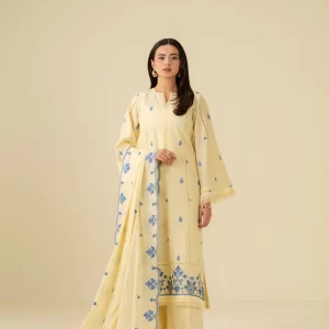 Beena By BEYOND EAST - 3 Piece Unstitched Embroidered Lawn Suit - WUE-154525