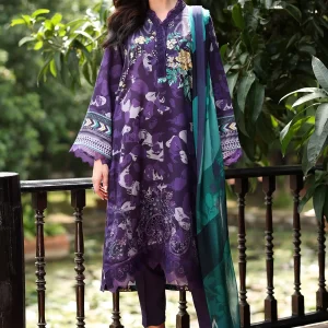Nureh Daily Delights Viscose Unstitched Embroidered Lawn | D-21