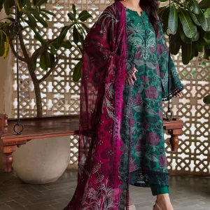 Nureh Signature Prints - Unstitched Printed Viscose Slub | SP-163