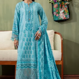 Mausummery Digital Printed Lawn Unstitched 3 Piece Suit - Iris - Blue - Spring Summer Collection