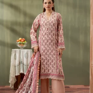 Mausummery Digital Printed Lawn Unstitched 3 Piece Suit - Gul-e-Kanwal - Pink - Spring Summer Collection