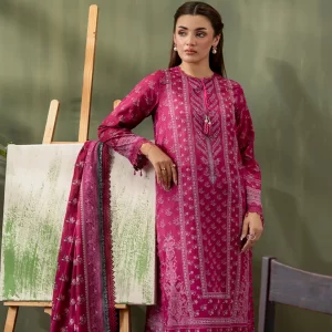 Mausummery Digital Printed Lawn Unstitched 3 Piece Suit - Gulab - Pink - Spring Summer Collection
