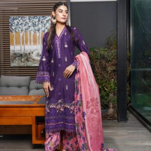 Zahra Airjet Embroidered 3 PC Suit by Munira