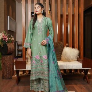 Mahnoor Airjet Embroidered 3 PC Suit by Munira