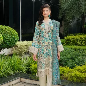 Munira Embroidered Lawn 3 Piece Suit | MUN663