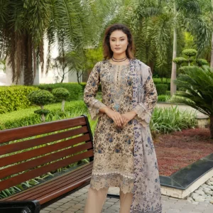 Munira Embroidered Lawn 3 Piece Suit | MUN664