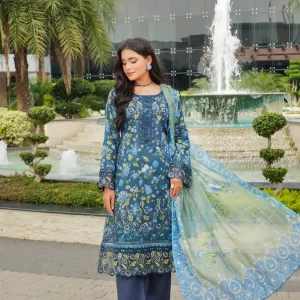 Munira Embroidered Lawn 3 Piece Suit | MUN665