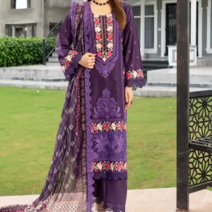 Munira Designer Embroidered Cotton Chikankari Suit MSL143