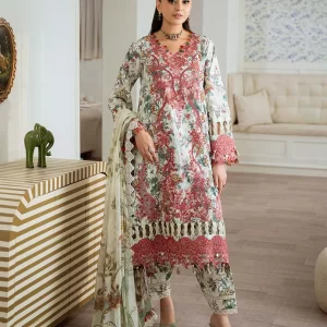 Jade Flora Lawn 3 PC Unstitched - Vol 2 2025 - HM369654