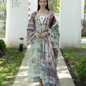 ELAF Santorini Unstitched - 3 Piece - EPN-6B OPALINE GARDEN