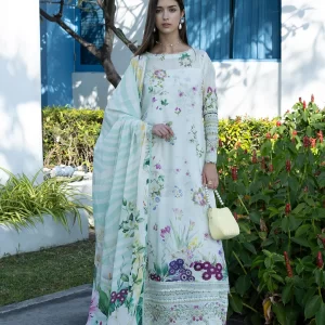 ELAF Santorini Unstitched - 3 Piece - EPN-7B MOON FLOWER